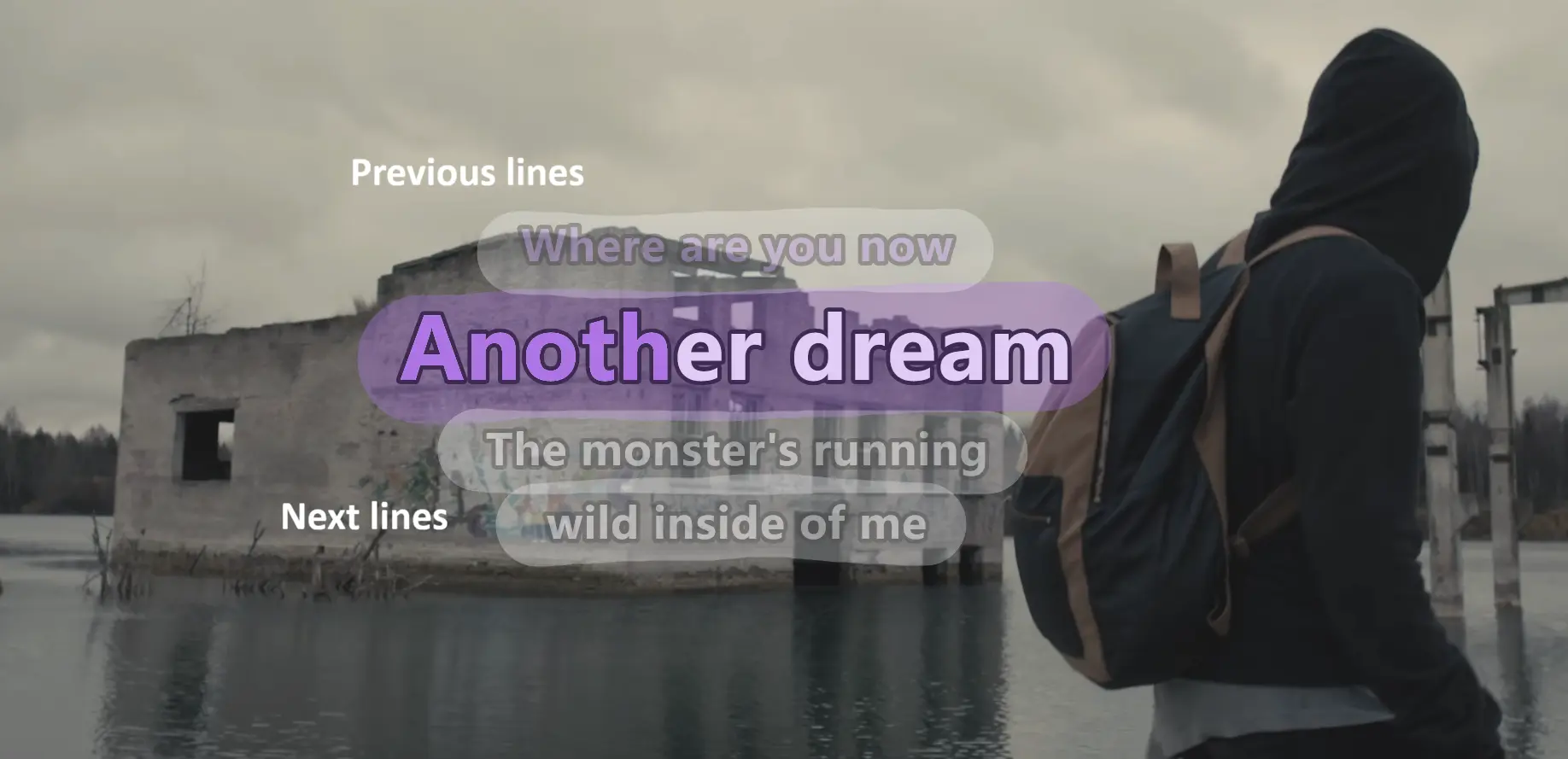 Neighboring lyric lines