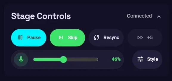 Control the stage