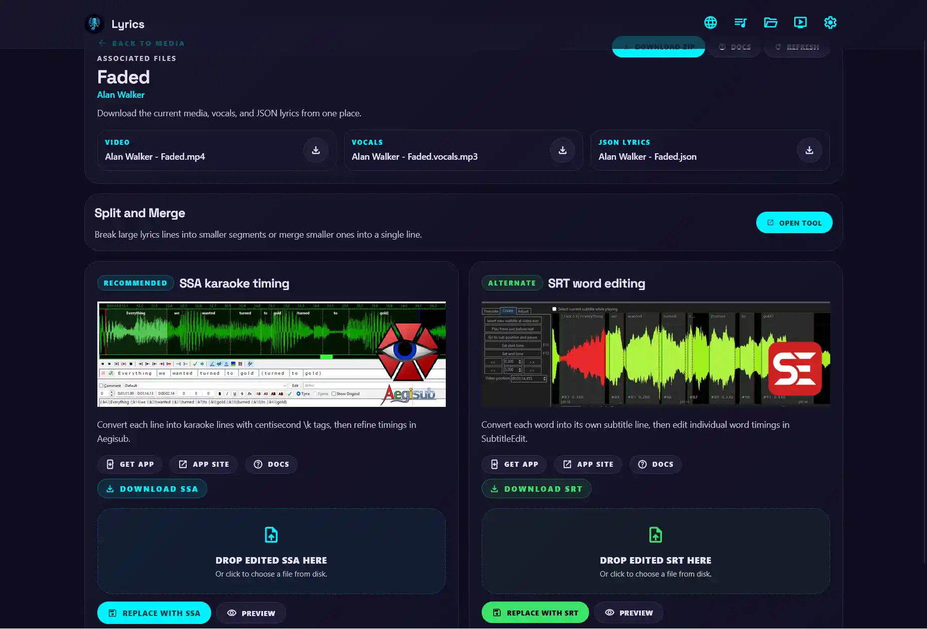 Lyrics Editor