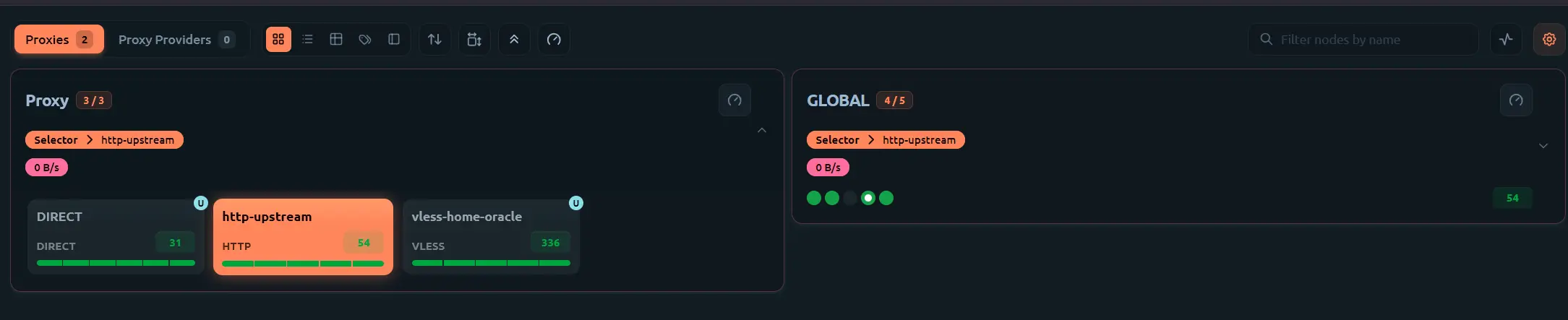 Mihomo dashboard