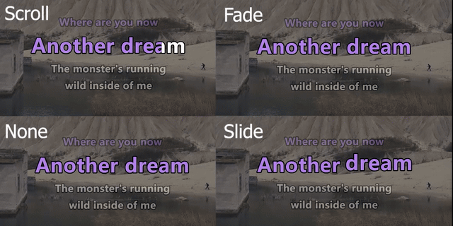 Lyrics animation