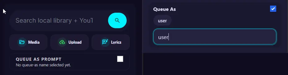 Queue as another user