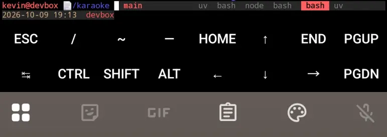 Termux extra keys for terminal navigation